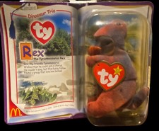 TY teenie beanie McDonald  s Dinosaur Trio Rex NIP 2000