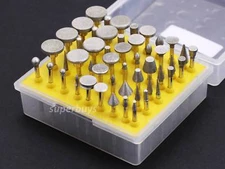 50pc Diamond Head Tip Tipped Rotary Grinding Holesaw Bur Burr Drill Bit Tool Set