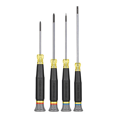 Klein Tools 85615 Precision Screwdriver Set, Slotted & Phillips, 4 Pc