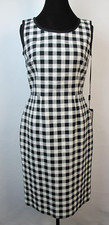 NWT DOLCE & GABBANA Black White Plaid Sleeveless Dress Sz 44 Retail $1695
