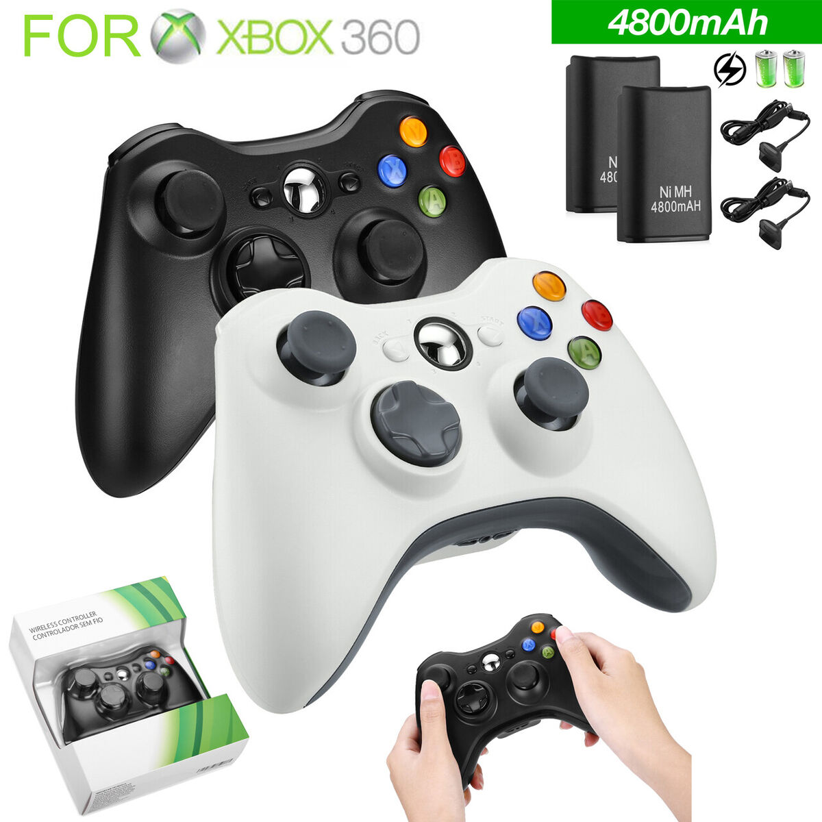 Controlador sem fio para Xbox 360, Slim, PC Gamepad, Video Game