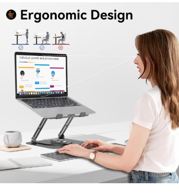 360° Rotating Adjustable Foldable Laptop Stand for Desk