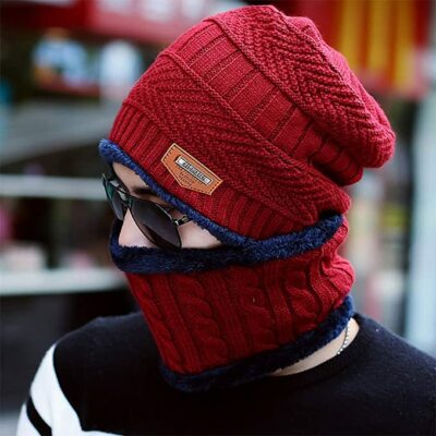 Warm Winter Beanie Hat & Scarf Set Stylish Knit Skull Cap  display picture 3