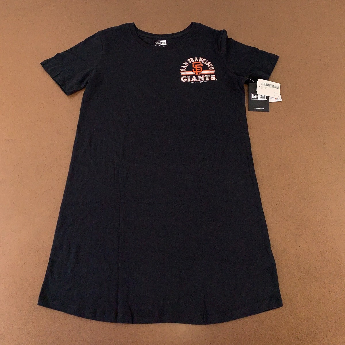 sf giants jersey dress San Francisco New Era Women's Small BlackShort Sleeve T-Shirt NWT Baseball jersey