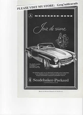 Original  1958 Mercedes Benz 190SL vintage print ad: "Joie de Vivre."