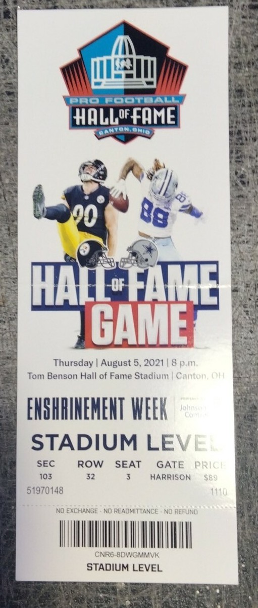 Preseason Cowboys Cowboys Steelers 2021 2021 Hall Of Fame Game