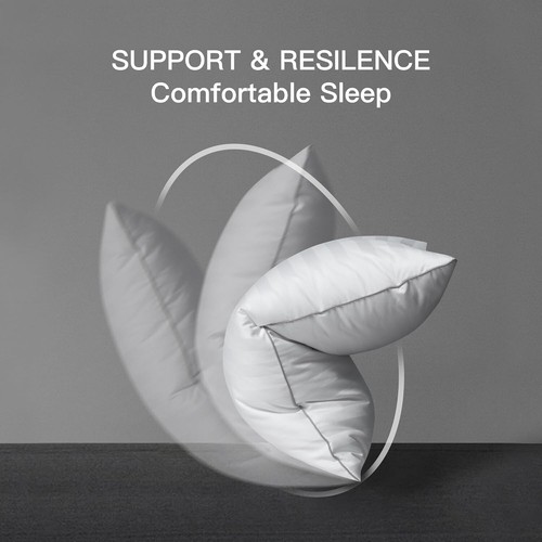 Hotel Grand Luxury Feather Down Pillows Standard Size Set of 2 Pack