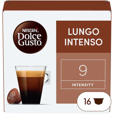 NESCAFE DOLCE GUSTO Lungo Intenso Instant Coffee | 16 Capsules/Pods in Box