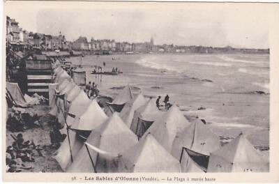 E0753 LES SABLES D'OLONNE - LA PLAGE A EBBE - LES TENTES - ANIMIERTE KARTE