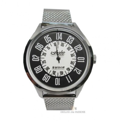 Klee Italien ''Schnell'' Automatik Stahl schwarz weiß Glieder Herrenuhr