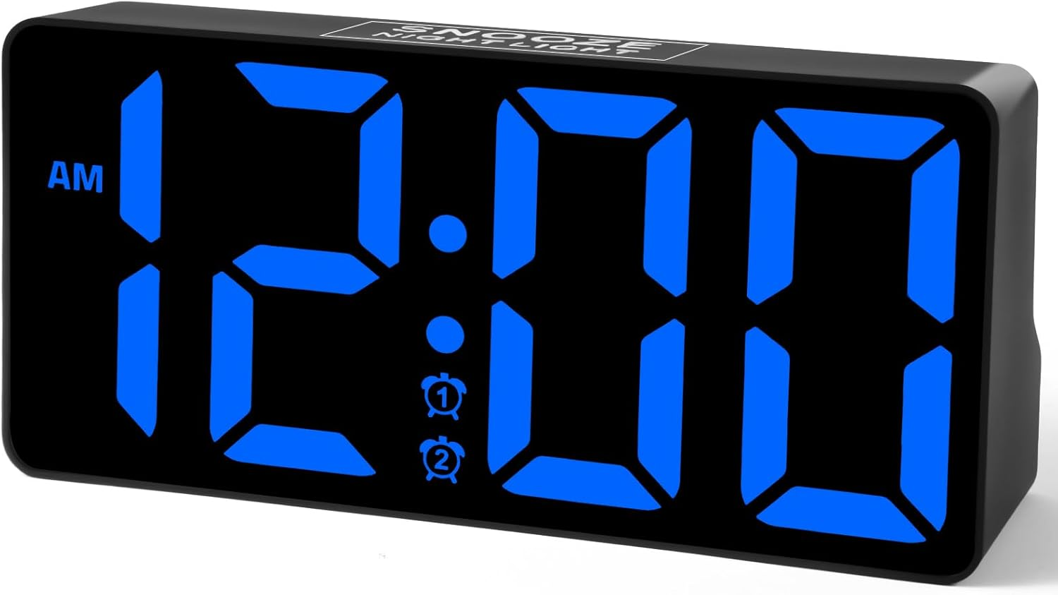 Large Display Digital Alarm Clock with Dual Alarms & USB-C for Bedroom-image