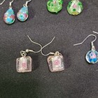 5 Pair Blown Glass Dangle Earrings — photo 2