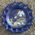 Birth of a Savior Plate Cobalt Blue by Fenton #1358/2500 S. Stephens VTG 1999
