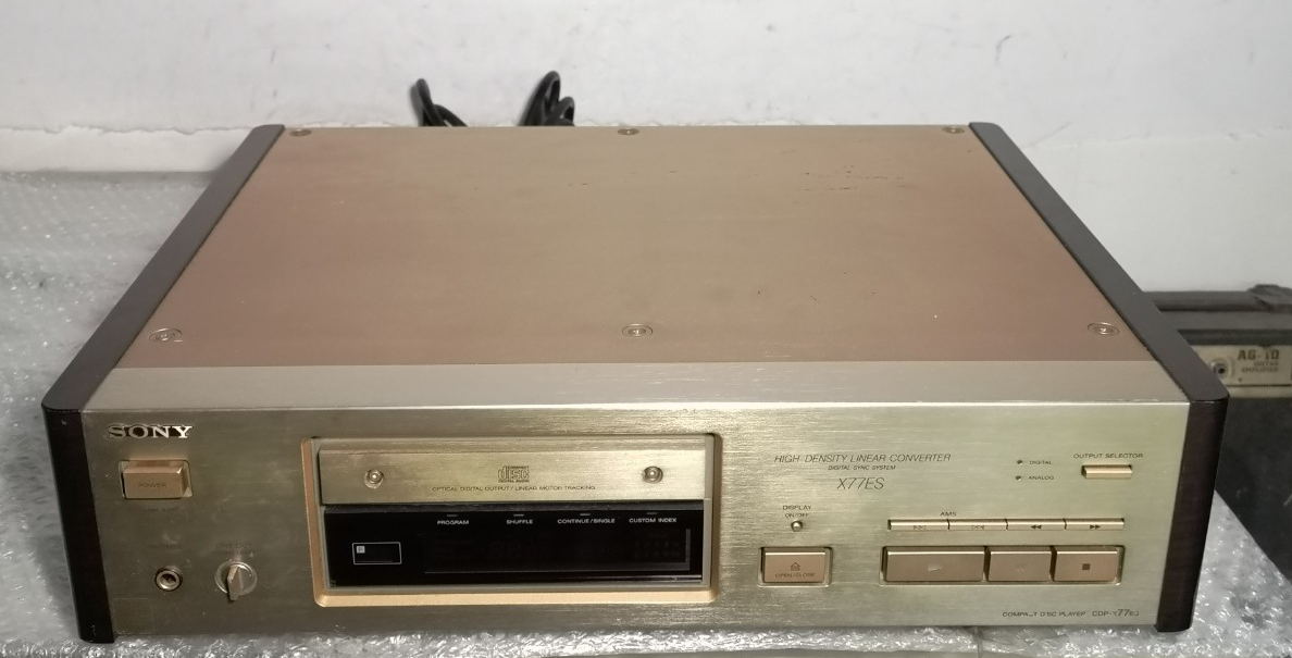 希少 SONY CDプレイヤー CDP-X77ES ハイエンドモデル SONY CDP-X77ES high end vintage CD player ES Series Gold 22W Audio