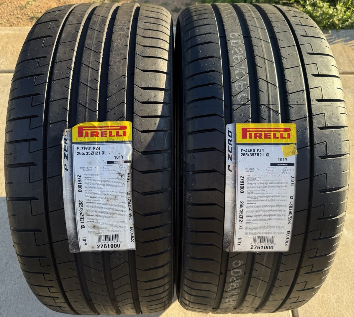 PP-「P」 4枚 Set of TWO BRAND NEW 265/35ZR21 101Y Pirelli P Zero PZ4 Sport