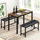 New ListingDining Room Table Chairs Set for 4, Modern Space Saving Kitchen Table with wi.