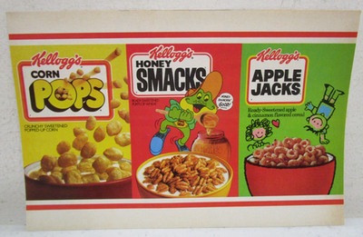 1980's VINTAGE 1985 KELLOGG'S CORN POPS-HONEY SMACKS-APPLE JACKS CEREAL COUPON