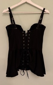 Agent Provocateur Tagged New Black Pearse Corset -  AP4 UK Size 12 US Size 8