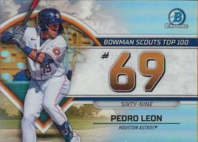 2023 Bowman Scouts Top 100 Refractor #BTP-69 Pedro Leon Astros NM-MT ID ID:47787