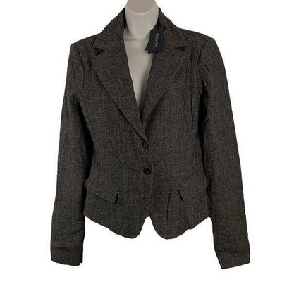 Patricia Pepe Firenze Women s Wool Houndstooth Blazer sz 12 academic