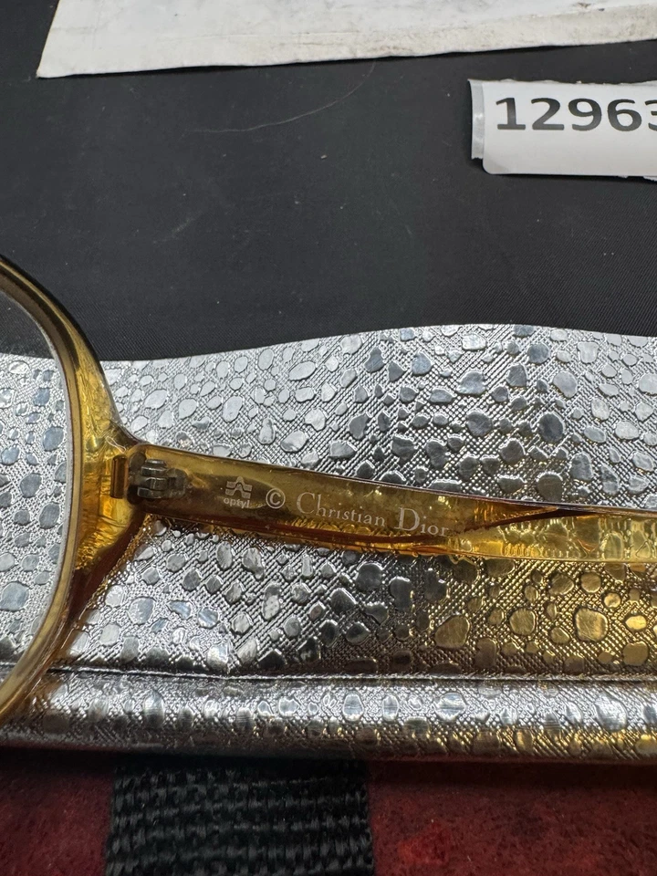 Gafas Christian Dior de colección 2238 ámbar/miel mariposa cuadrados elegantes marcos Foto 3 de 4