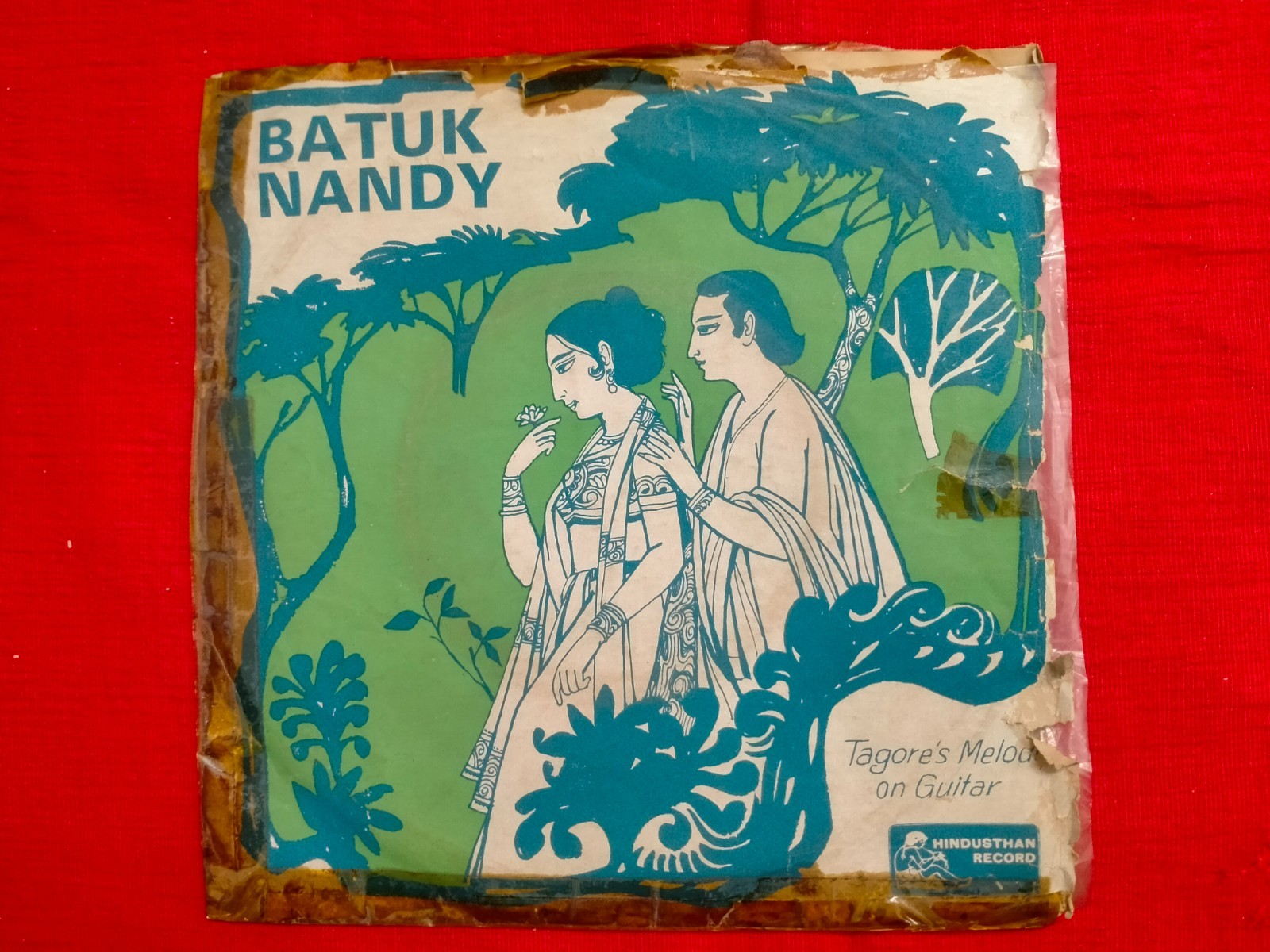 Batuk Nandy Tagore Melody Guitar Bengali Instrumental  EP Record 45 vinyl Ex
