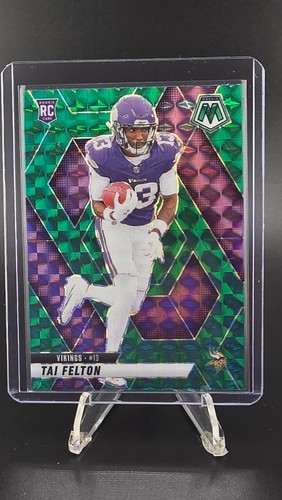 2025 Panini Mosaic Tai Felton Rookie Green Mosaic Prizm RC #329 Vikings