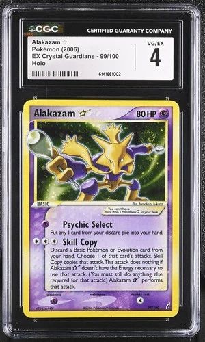 2006 POKEMON GOLD STAR ALAKAZAM-HOLO EX CRYSTAL GUARDIANS #99 CGC 4 ENGLISH