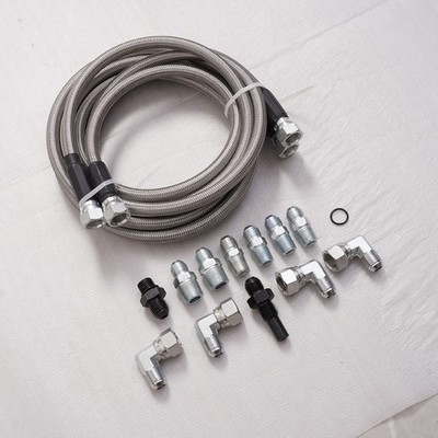 For 4L60E 4L80E Automatic Transmission Cooler Hose Line 6AN Fiber & SS Braid 14x