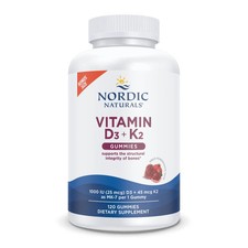 Nordic Naturals Vitamin D3 K2 Gummies - Cholecalciferol Vitamin D3  K2 120 Ct