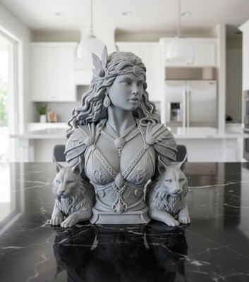 Goddess Freya Bust - Luxury Indoor Statue - Home Office Decor - Gift for Him