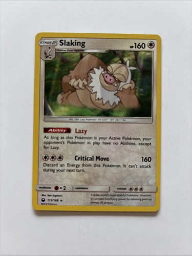 Slaking 115/168 Holo SM Celestial Storm Pokemon NM