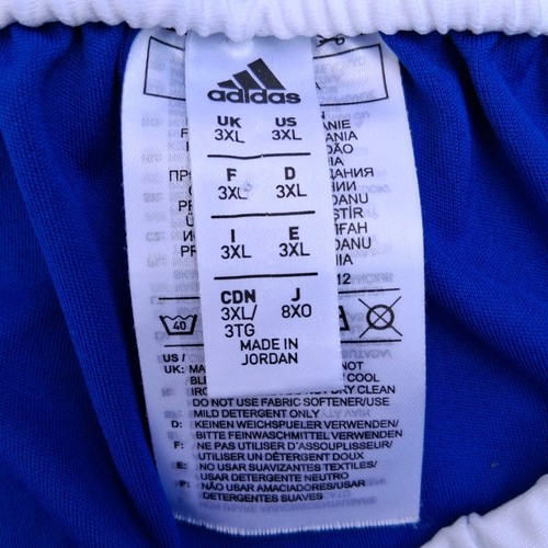 Adidas Mens Size 3XL Basic Blue Basketball Shorts White Stripe - Picture 4 of 10