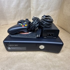 Microsoft Xbox 360 Slim 4GB  Console Base Bundle Controller Tested Matte Black