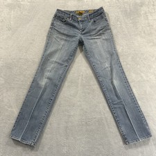 Seven 7 Jeans Women 5 Blue Distressed Straight Y2K Vintage