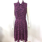 Nanette Lepore A-Line Pleated Women's 4 Knee Length Button Dress Floral MINT