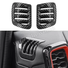 For Ford Ranger 2023-2025 Dashboard Side Air Vent Outlet Cover Trim Carbon Fiber