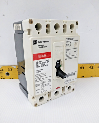#ad Cutler Hammmer 100 Amp Circuit Breaker 240 VAC 125 VDC 3 Pole ED3100 $148.49