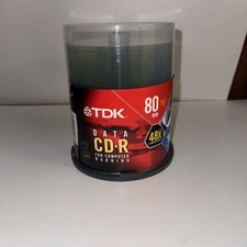 TDK CD-R 100 pack 80 MIN 700MB Blank CDs Audio Data New 