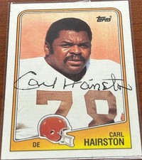 1988 Topps CARL HAIRSTON #95 🔥 Browns 🔥 STUNNING Autograph 🔥 RaRe Auto 🏈