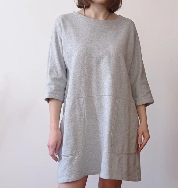 Women COS Dress Grey Cotton 36 / S / 44 #6PCO