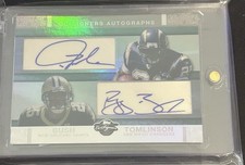 2007 topps ladainian Tomlinson Reggie Bush Dual Auto /10
