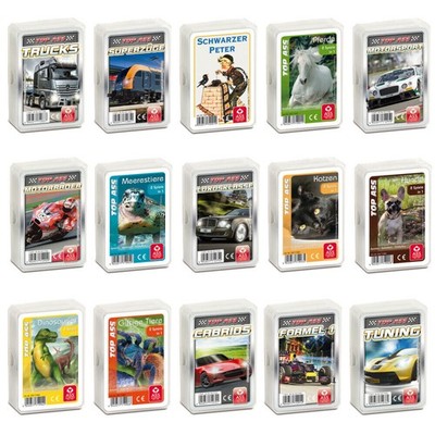Quartett Spiel TOP ASS Kartenspiel Tiere Autos Schiffe Landmaschinen Flugzeuge 