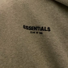 Fear of God Essentials Sweatshirt Beige Logo Design