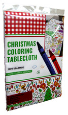 Christmas Coloring Tablecloth By Creative Crayons Workship, 3' x 6', Paper, New