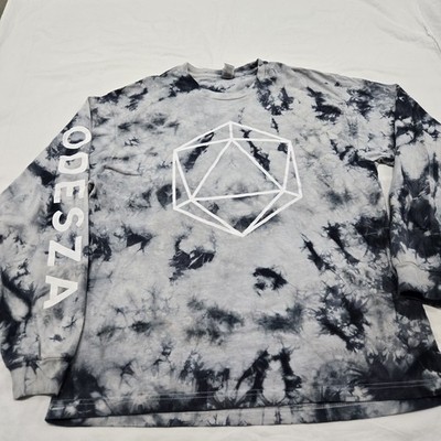 Size XL Odesza Long Sleeve Tie Dye Shirt Graphic Logo Black Gray Adults Limited