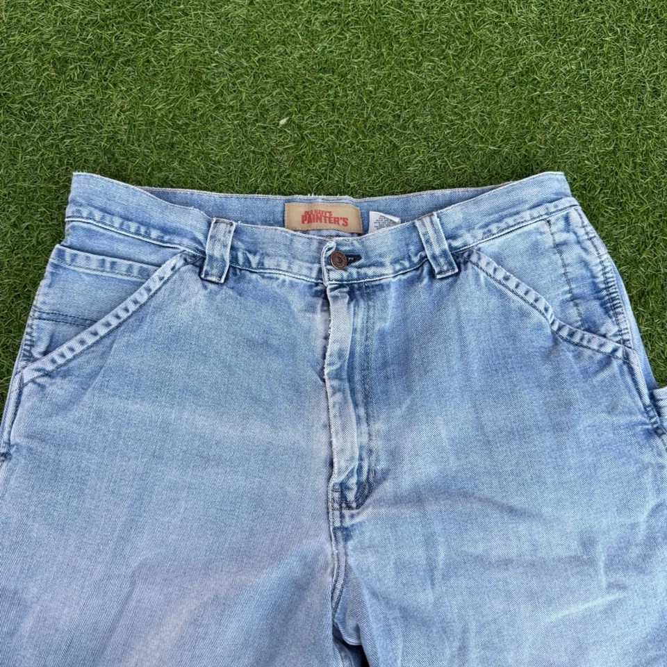 Old Navy's Painter's Denim Carpenter Shorts Mens 34 Light Wash Utility - Image 3 of 4