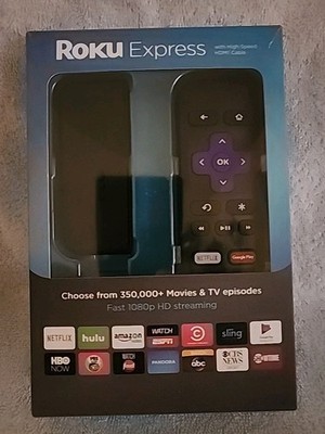 Roku Express HD Streaming Media Player 3700R NIB 1080p Smart TV Video Streamer