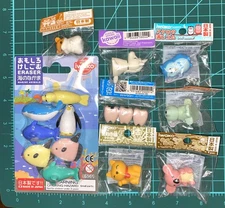16 Iwako & Kawaii Made In Japan Assorted Mini Erasers New In Package NIP Lot