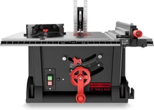 15Amp Portable Table Saw 10 Inch, 4600RPM Compact Tablesaw with 36T Blade, 90°Cr